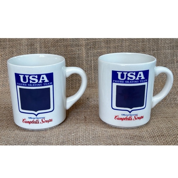 Vintage Other - Vintage Campbell‘s Soup USA Figure Skating Team Mug Set Heat Activated